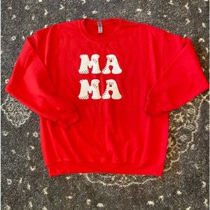 Mama Puff Vinyl Baseball Sweatshirt